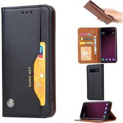 MTP Products Samsung Galaxy S10 Plånboksfodral med Stativfunktion Svart