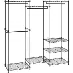 VEVOR Heavy Duty Clothes Rack with 4 Hang Rods & 8 Storage Tiers Perchero