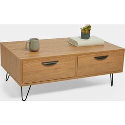 VonHaus Capri Oak Effect Coffee Table 59.5x100cm