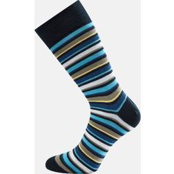 JBS Patterned Cotton Socks - Blauw/Geel