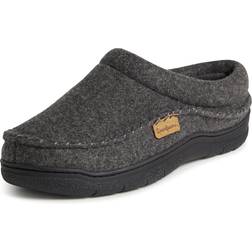 Dearfoams Herren Thompson Memory Clog Slipper Hausschuh, Dark Heather Grey Wolle