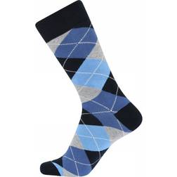 JBS Patterned Cotton Socks - Blauw/Grijs