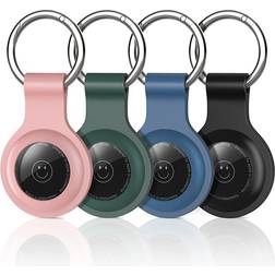 Peston AirTag Holder Case 4-Pack Pink/Green/Blue/Black
