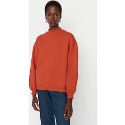 Trendyol Collection Trendyol Collection Sweatshirt Orange Relaxed Fit für Damen