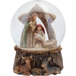 The Christmas Gift Co Nativity Scene Waterball Brown Figurita 13cm