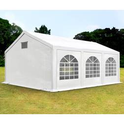 Toolport 3x6m, Partytelt, PE-teltdug, hvid, bundramme