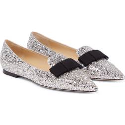 Jimmy Choo Glittered Ballet Flats - Grå