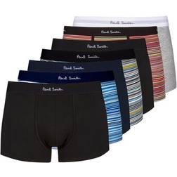 Paul Smith Men's 7-Pack Mixed Cotton-Stretch Trunks BLACK