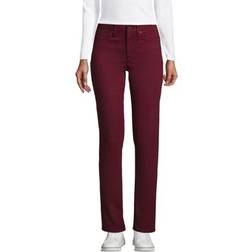 Lands' End Straight Leg Jeans - Red Women