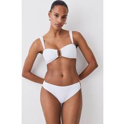 Karen Millen Bikini Bottoms With Gold Trim White