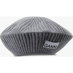 Ganni A4430 Structured Rib Beret Paloma Melange