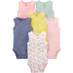 Carter's Baby SL Bodysuit 6pack - Multicolour/Floral/Fruits/Forest Animals