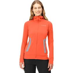 Norrøna Women's Falketind Power Grid Hood Fleece jacket XS, red