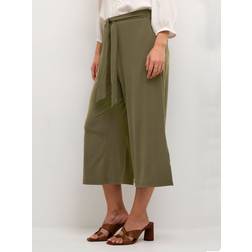 Kaffe Malli Casual Cropped Trousers, Grape Leaf