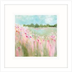 Whistlefish Field Of Blooms Small Print Framed Art 44x44cm