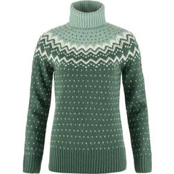 Fjällräven Övik Knit Roller Neck W - Deep Patina/Misty Green