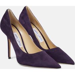 Jimmy Choo Pumps Love aus Veloursleder Lila