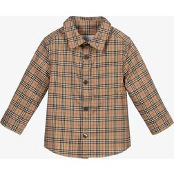 Burberry Baby Boys Beige Vintage Check Shirt Beige month