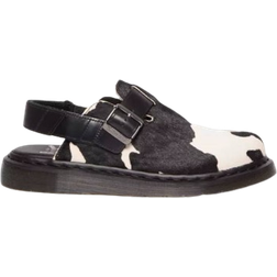 Dr. Martens Jorge II Hair-On Cow Print Mules - Black/White