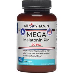 All Stars Mega-Melatonin PM 20mg 20