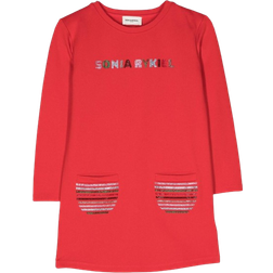 Sonia Rykiel Bead Embellished Long-Sleeve Dress - Bright Red