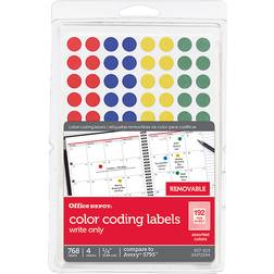 Office Depot Round Color-Coding Labels 768-pack