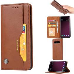 MTP Products Card Set Series Samsung Galaxy S10e Wallet Hülle Braun
