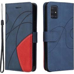 MTP Products Bi-Color Series Samsung Galaxy A51 Etui med Pung Blå