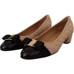 Ferragamo Salvatore Læder Sko - Beige/Sort