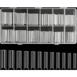 Shein 240pcs Xxl Translucent False Nails With Half Cover C