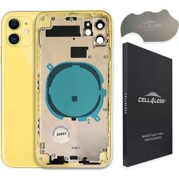 Cell4less Camera Lens Sim Tray Volume Buttons & Housing Midframe NO Logo for iPhone 11