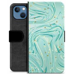 MTP Products iPhone 13 Premium Flip Cover med Pung Grøn Mynte