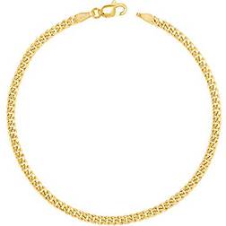 Nuragold Nuragold 10k Yellow Gold 3.5mm Miami Cuban Link Chain Bracelet or Anklet Womens Mens Jewelry