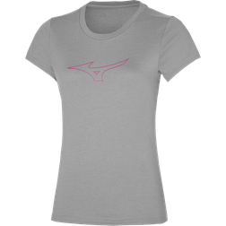 Mizuno Logo T-shirt Dame Grå