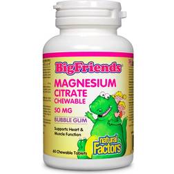 Natural Factors Big Friends Magnesium Citrate Bubble Gum 50mg 60 st