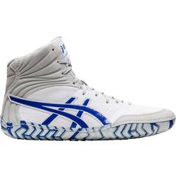 Asics Men's Aggressor Wrestling Shoes, 10.5, White/Lapis Lazuli Blue