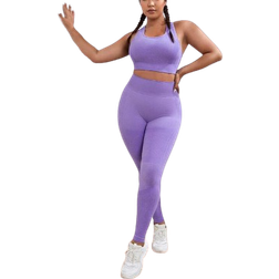 Shein Yoga Basic Plus Solid Sports Set