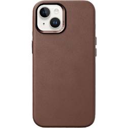 Woodcessories Coque Bio Leather MagSafe iPhone 15 Brun Marron