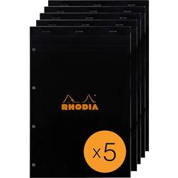 Rhodia Notepads Stapled No. 20,DIN A4+ 5pcs