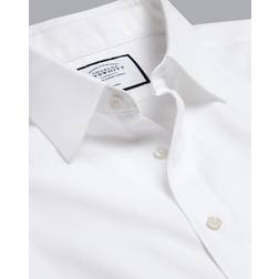 Charles Tyrwhitt Men's Non-Iron Twill Cotton Formal Shirt - White