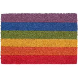 Nicola Spring Rainbow Coir Door Mat Multicolour