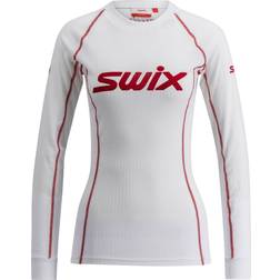 Swix Women's RaceX Classic Long Sleeve Base layer - Bright White/Red