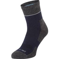 Sealskinz Morston Solo QuickDry Ankle Length Socks - Navy/Grey Marl