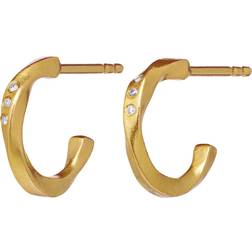 Maanesten Echo Petite Earrings - Gold/Transparent