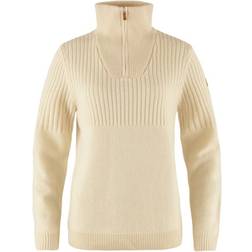 Fjällräven Women's Övik Half Zip Knit Wool jumper XXS, sand