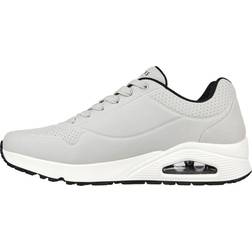 Skechers Uno Stand on Air Sneaker - Light Gray/Black Trim