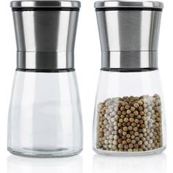 Intirilife Set of 2 Spice Pepper Mill, Salt Mill 1cm