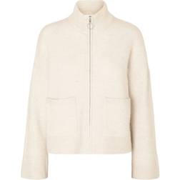 Selected Femme Zip-Up Cardigan - Birch