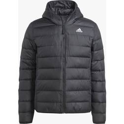 adidas Essentials Light Down Hooded Jacket Black