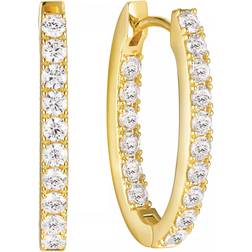 Sif Jakobs White Zirconia Ellisse Piccolo Earrings SJ-E2312-CZ-YG